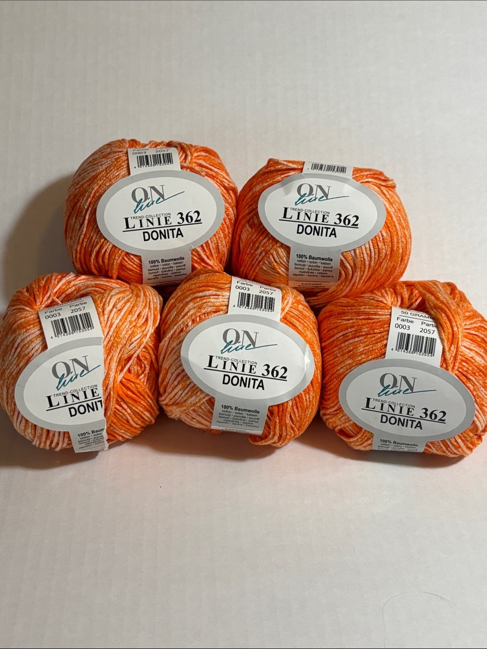 Variegated Orange Yarn - Pack of 5